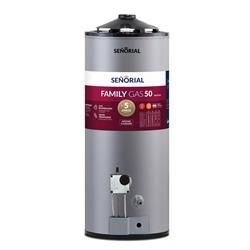 Termotanque Señorial TSZP-50 Gas Alta Recuperacion Family 50 Litros Color Gris plata