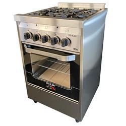Cocina Industrial Usman Win 4 Hornallas Inoxidable Puerta Visor