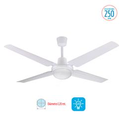 VENTILADOR DE TECHO LILIANA VTHB114 METALICO - BLANCO - 4 PALAS - LUZ