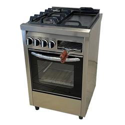 Cocina Industrial Usman 2 + Carli Plancha Puerta Vidrio Rejilla Fundicion