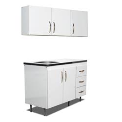 MUEBLE COCINA RICCHEZZE ARCO COMBO BAJO Y ALACENA 1.20 BLANCO