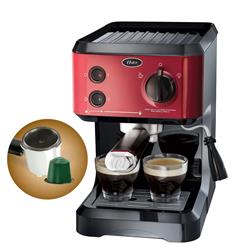 Cafetera Oster BVSTECMP65 automática roja para expreso y cápsulas monodosis 