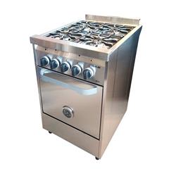 Cocina Industrial Usman Win 4 Hornallas Inoxidable Puerta Ciega