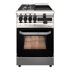 Cocina Industrial Morelli Nueva Saho 55 P/Visor R/Fundición + 2 Hornallas + Plancha + Carlitera