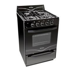 Cocina Singer Florencia 5517F Multigas 4 Hornallas Negra Puerta Visor