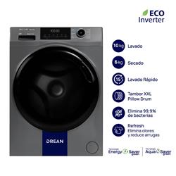 Lavasecarropas Carga Frontal Ecoinverter 10 Kg Gris Drean LSCDR1006SG0