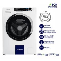 Lavarropas Carga Frontal Ecoinverter 10 Kg Blanco Drean LFDR1012SB0