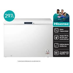 Freezer Horizontal Hisense 297l Inverter Congelación Rápida Enfriamiento 360