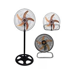 Ventilador 3 En 1 Lusqtoff 18 Pulgadas 5 Aspas Metalicas Aluminio Potente Reforzado 90W De Pie De Pa