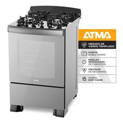 Cocina Multigas Atma 94ccmo56g Mesada Vidrio Templ