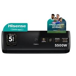 Aire Acondicionado Hisense Split Inverter Frio Calor 5500W Color Negro AS18UR4SXSCA00B