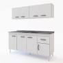MUEBLE COCINA COMBO ORLANDI BAJO Y ALACENA  1.20MTS BLANCO