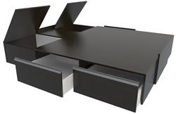 CAMA MADERA TABLES BOX 6423 WENGUE 1.40/1.60 